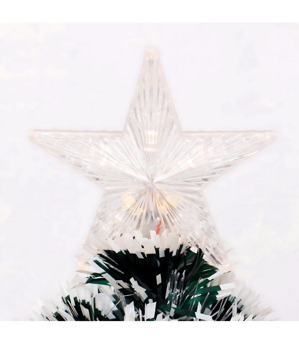 Brad de Craciun Artificial 210 cm, Fibra Optica + 240 LED-uri RGB