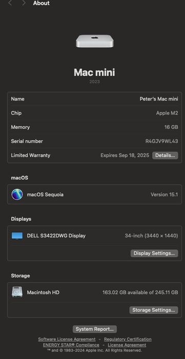  MacMini | M2 | 16GB RAM | SSD 256  GB |
