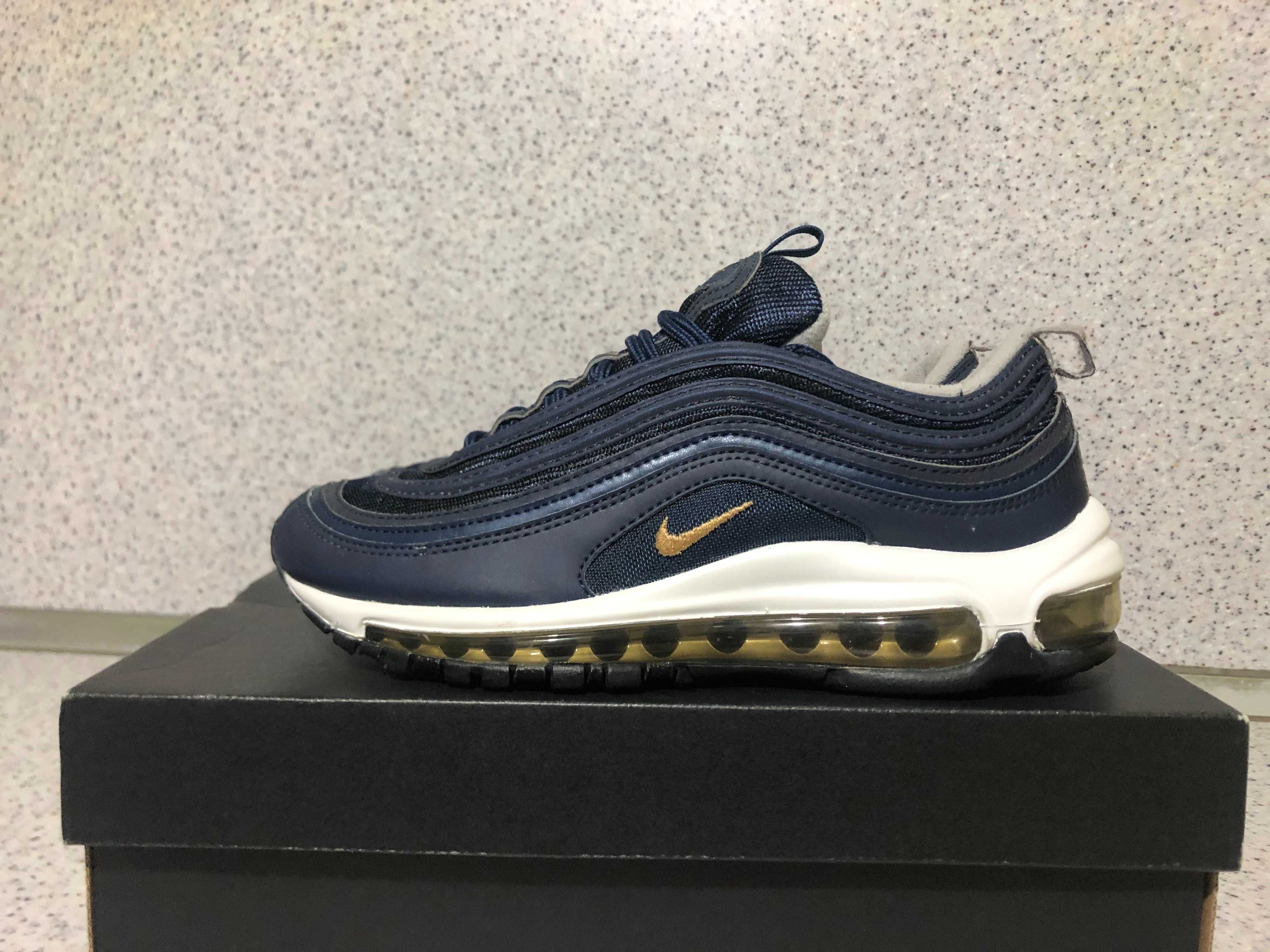 ОРИГИНАЛНИ *** Nike Air Max 97 / Midnight Navy/ Metallic Gold