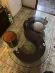 Măsuță de cafea cu taburet