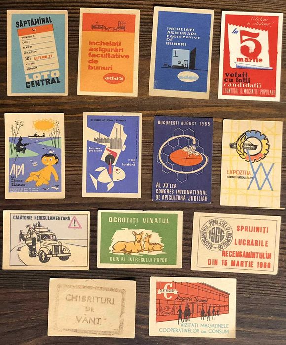 Lot filumetrie - etichete cutii de chibrrituri socialiste