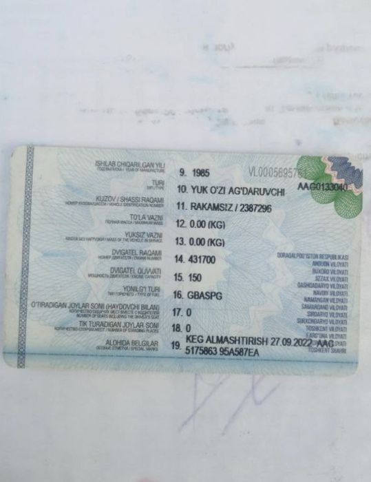 Zil satiladi Seliskiy 1985jil