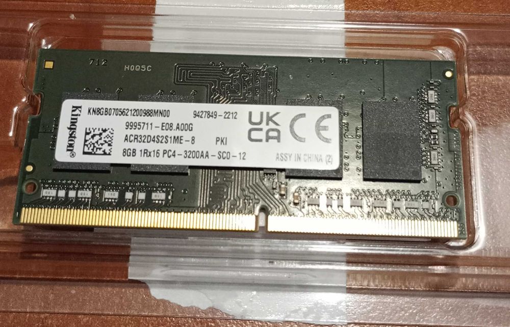 Vand Memorie Laptop Kingston, 8GB DDR4, 3200MHz, ACR32D4S2S1ME-8