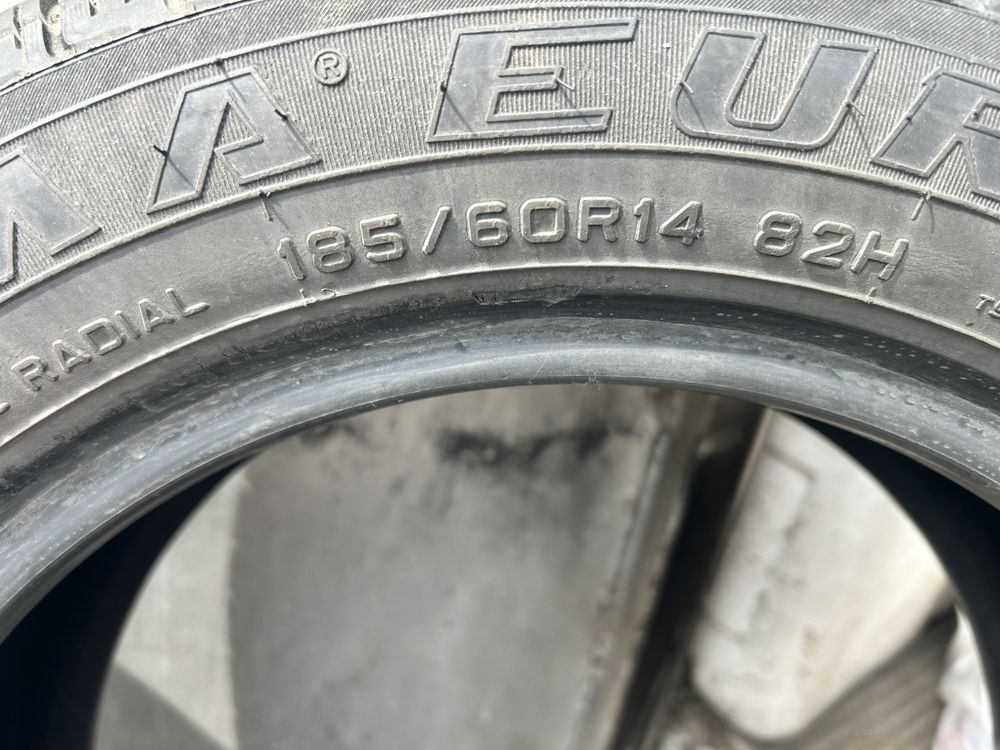 Шины кама евро 185/60R14 б/у, износ 40%