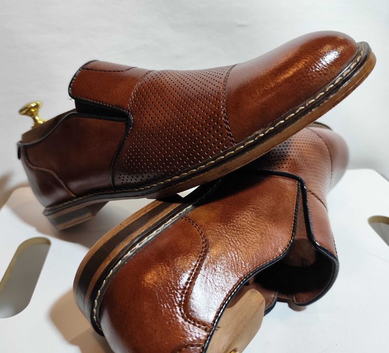 Pantofi split on 42 42.5 cap toe Lavoratione Artigianale NOI piele nat