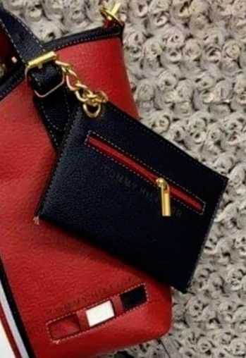 Geanta Tommy Hilfiger, portofel simplu atasat +portofel dublu