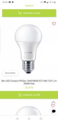 Becuri LED Philips e27 de 13 w NOI, set de 2 bucăți