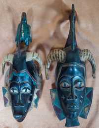 Măști tribalice  africane din lemn sculptat!