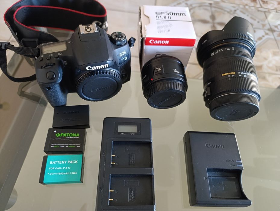 Canon 77D+2 obiective