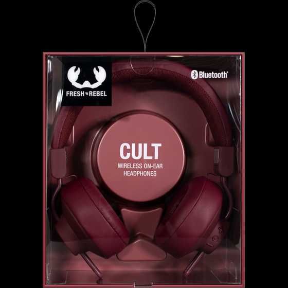 Sigilat Casti on-ear fara fir Fresh & Rebel Cult Ruby Red