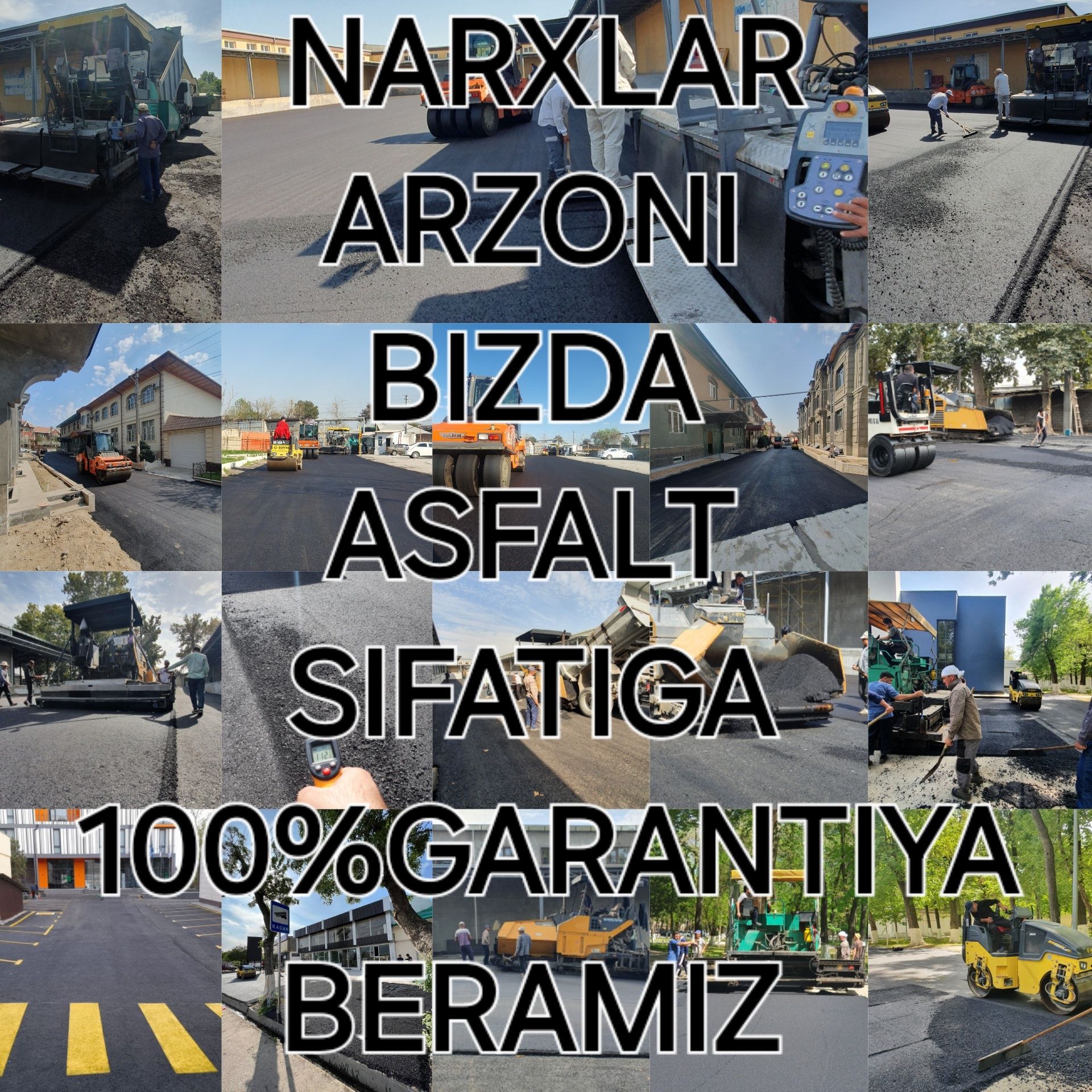 Asfalt xizmat narxlar sindi