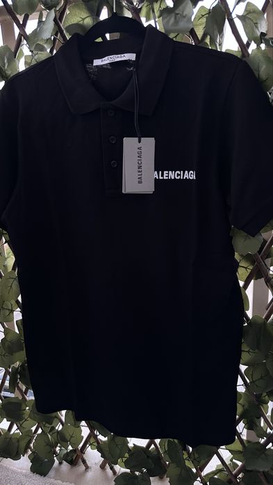 Tricou Polo Negru Balenciaga Calitate Premium Pret Redus