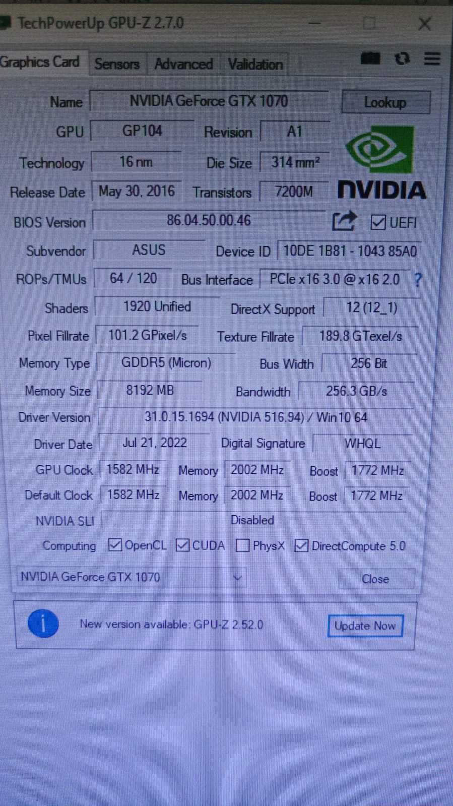 Продается игровой системный блок i7 4790/H87I-PLUS/DDR3 16Гб/GTX 1070.