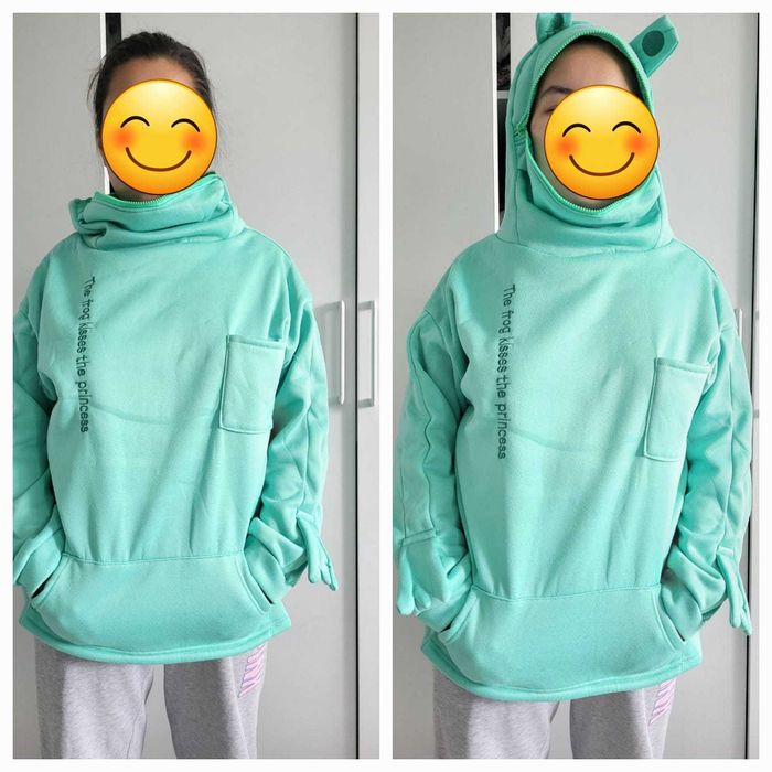 Распродажа. Худи с капюшоном "лягушка"