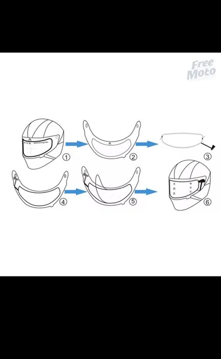 Incalzitor viziera casca motocicleta