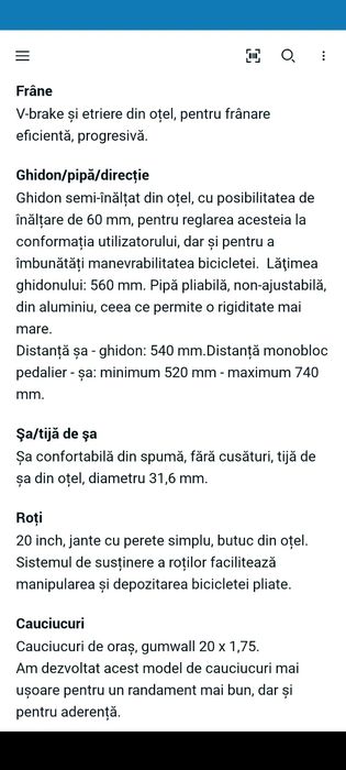 Bicicleta Pliabila Fold 100-Negru/Decathlon