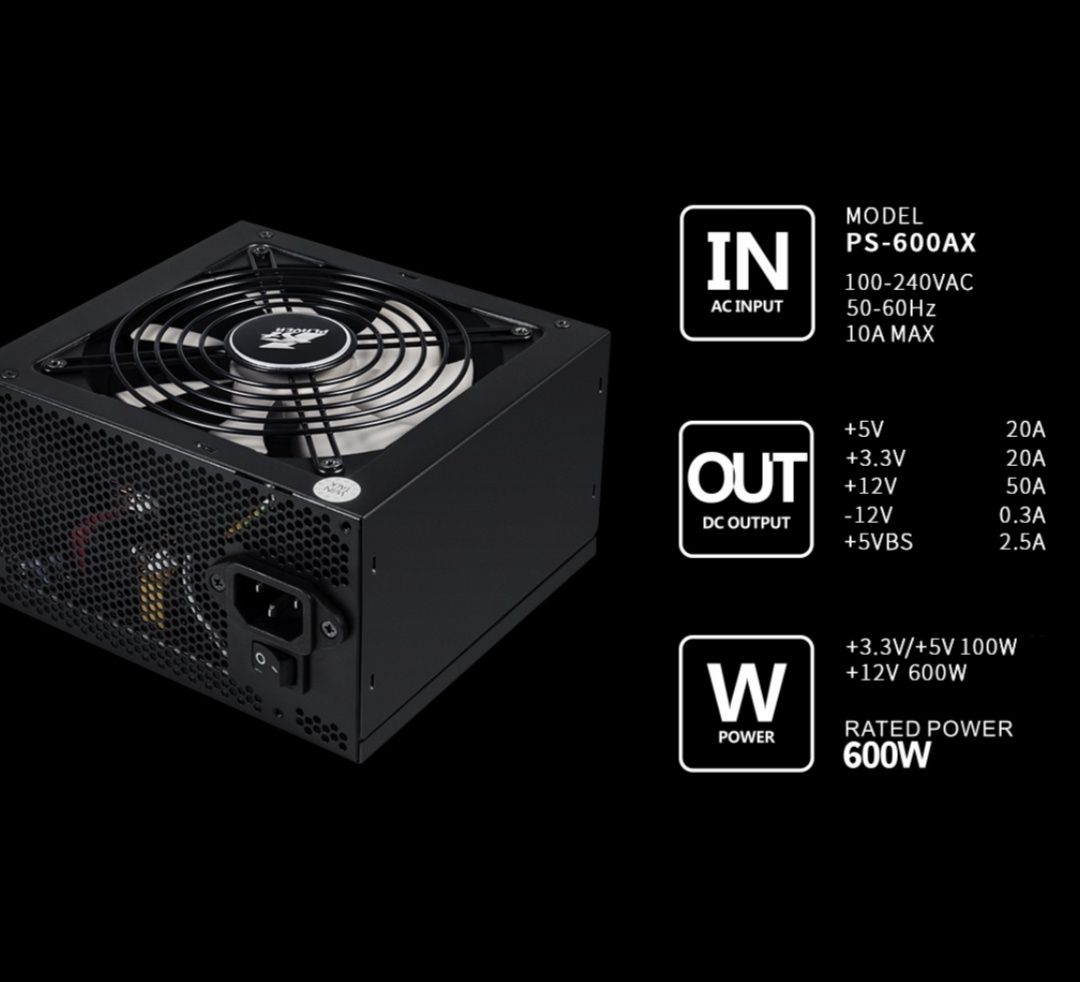 Продам отличный блок питания 1stplayer 600W