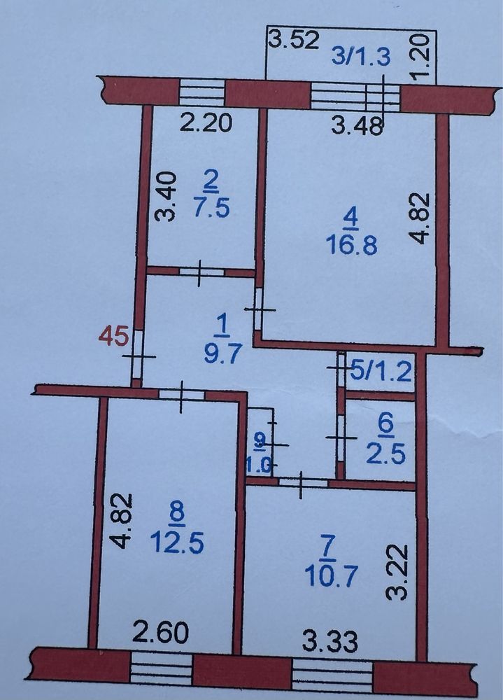 Продам 3-х комнатную квартиру