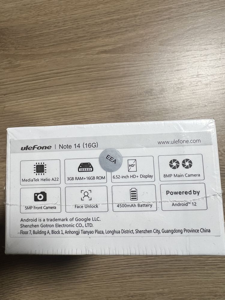 Ulefone note 14 sigilat