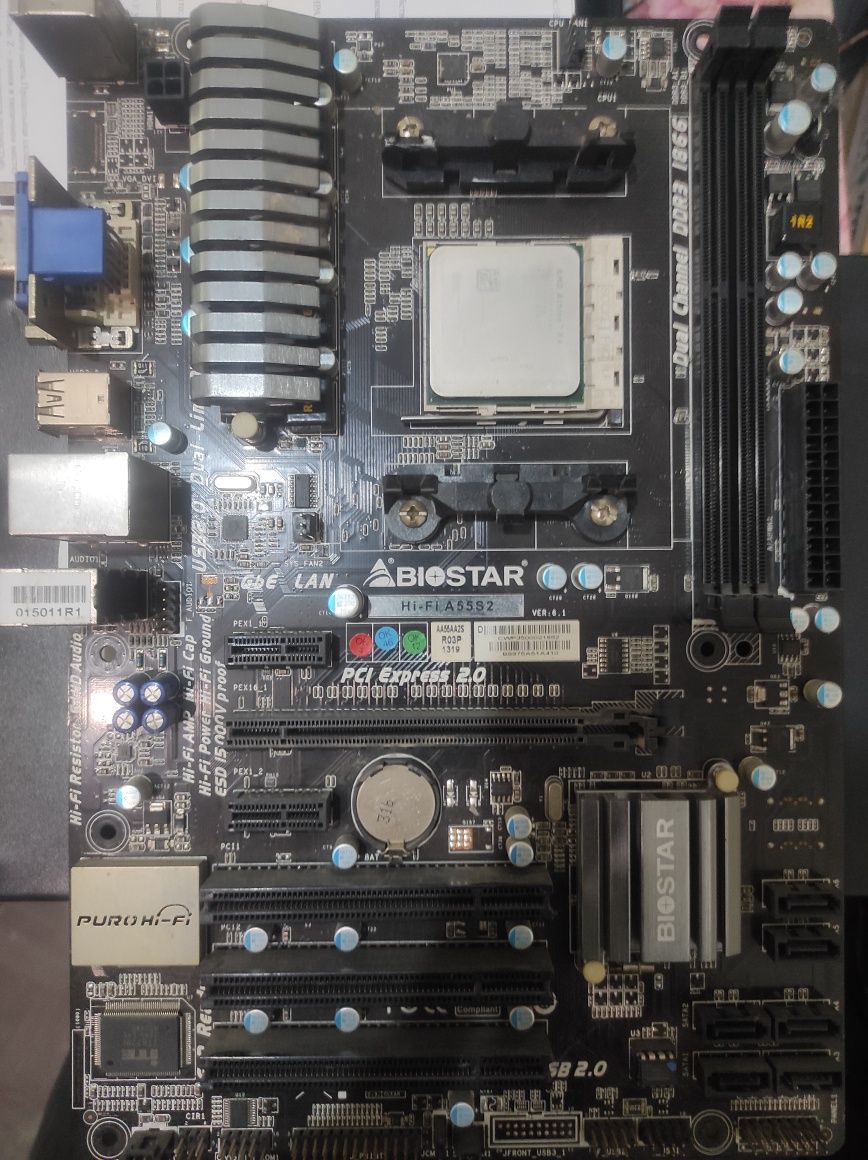 Материнская плата Biostar Hi-Fi A55S2 + Amd Athlon II x4