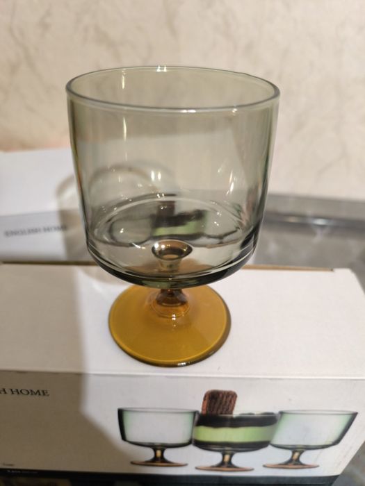 Sandor Cup 6 Бр., стъкло, Зелено-Оранжево