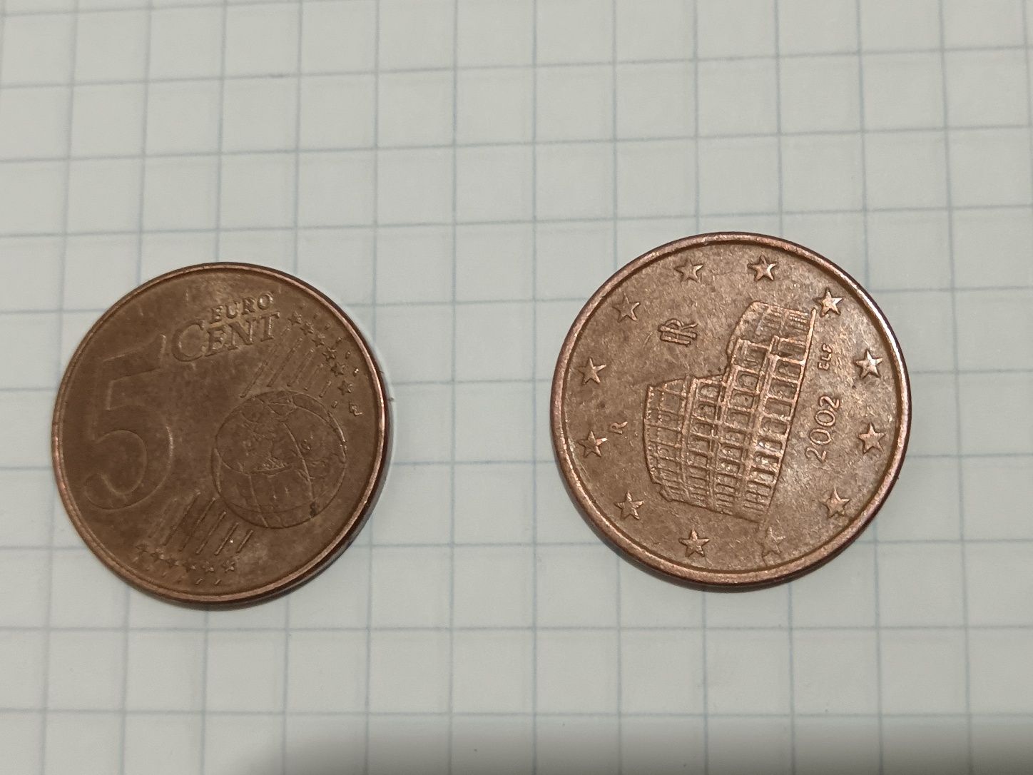 Monezi 5 euro centi