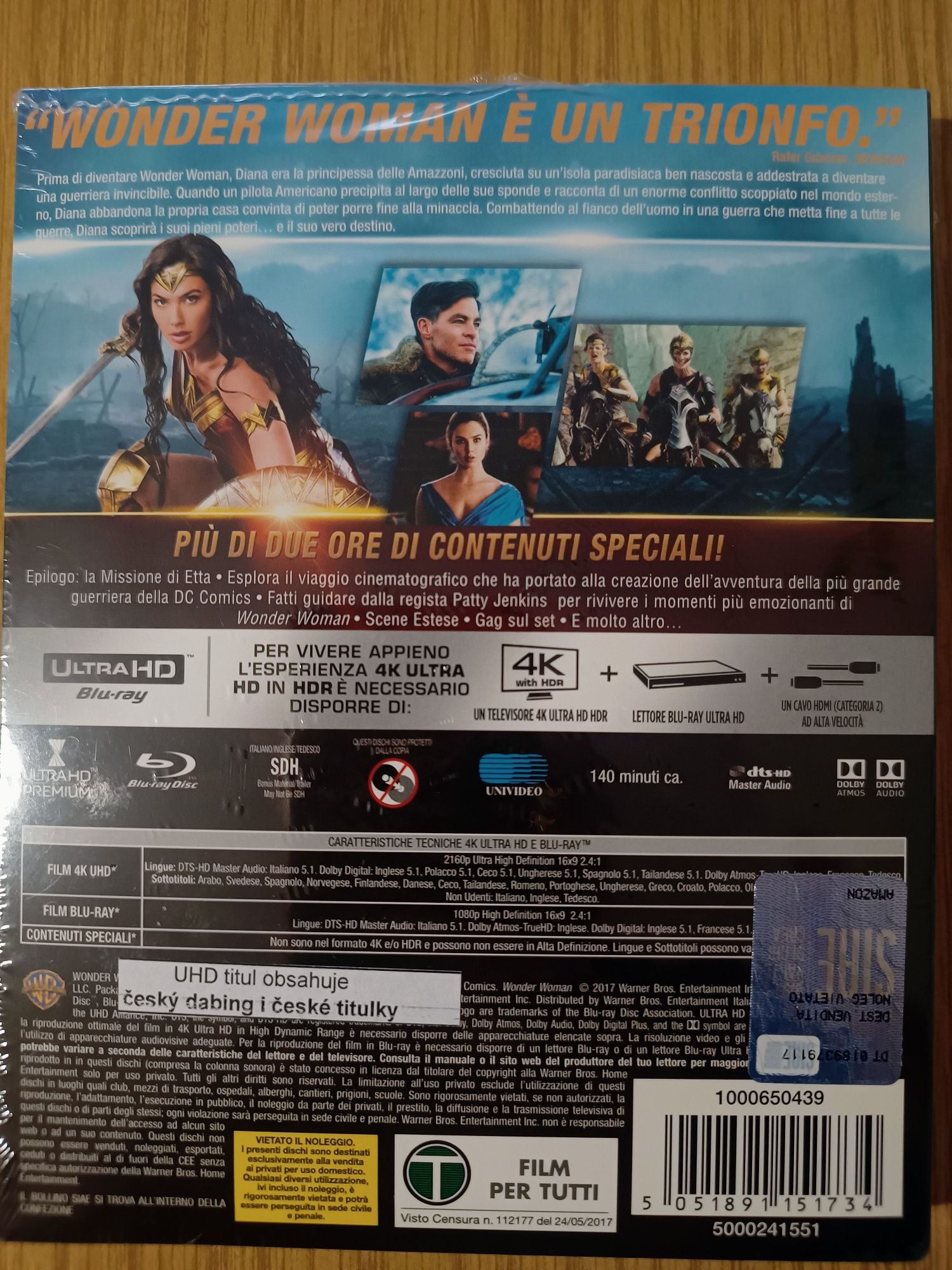 Жената чудо / Wonder Woman [4K Ultra HD + Blu-ray disc/ без Бг субтитр