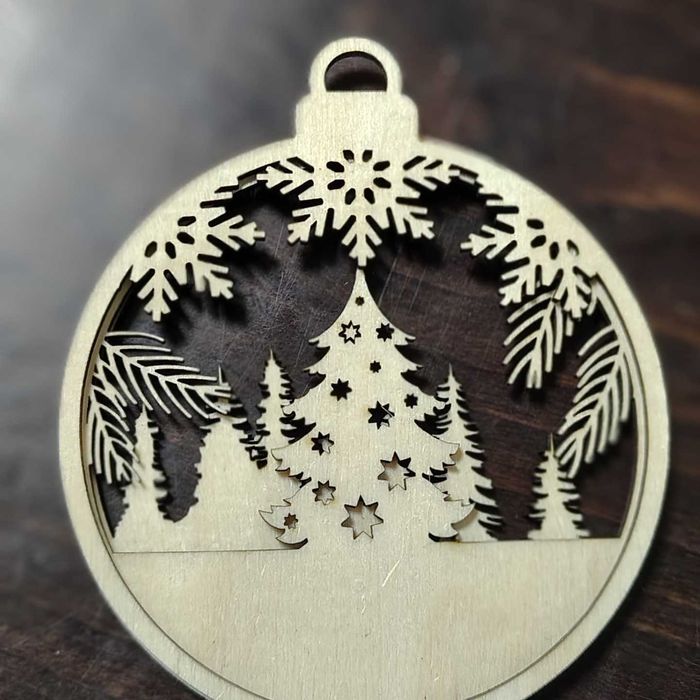 3D лазерно рязана  Коледна украса