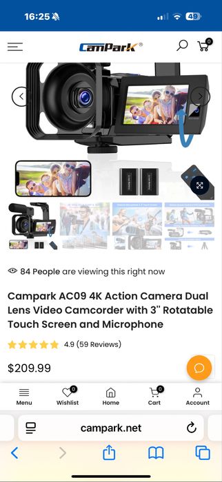 Camera Vlogging Dual lens noua