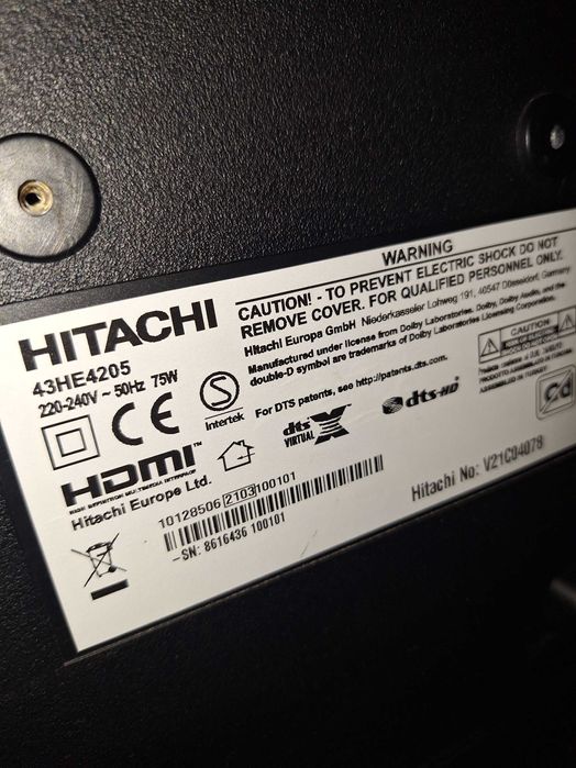 43" SMART TV Hitachi 43HE4205 телевизор