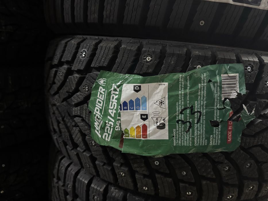 Шины новые шипы зима 225/45 R17 покрышки резина донгелек колеса