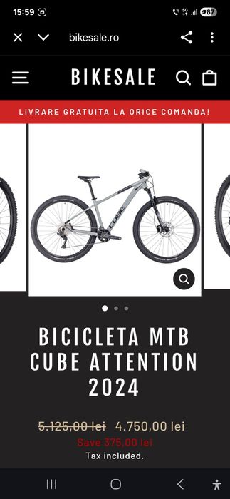 Bicicleta 29 Cube Attention RockShox  2x11