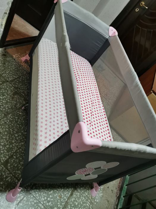 Pătuț copii pliabil & saltea ortopedică Viscotex