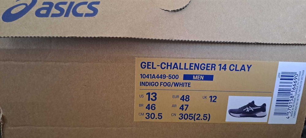 Pantofi de tenis Asics Gel Challenger 14 CLAY 48 NOI