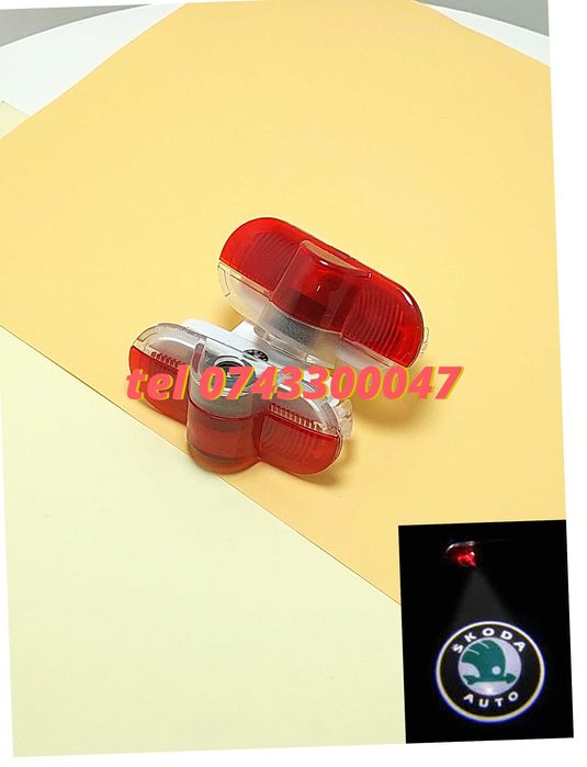 Set 2 Proiectoare Logo Dedicate Skoda Octavia