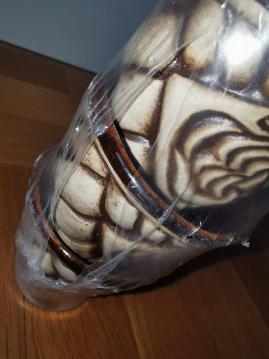 Керамичен чисто нов сервиз вино ракия шише форма Кораб с платна 6 чаши