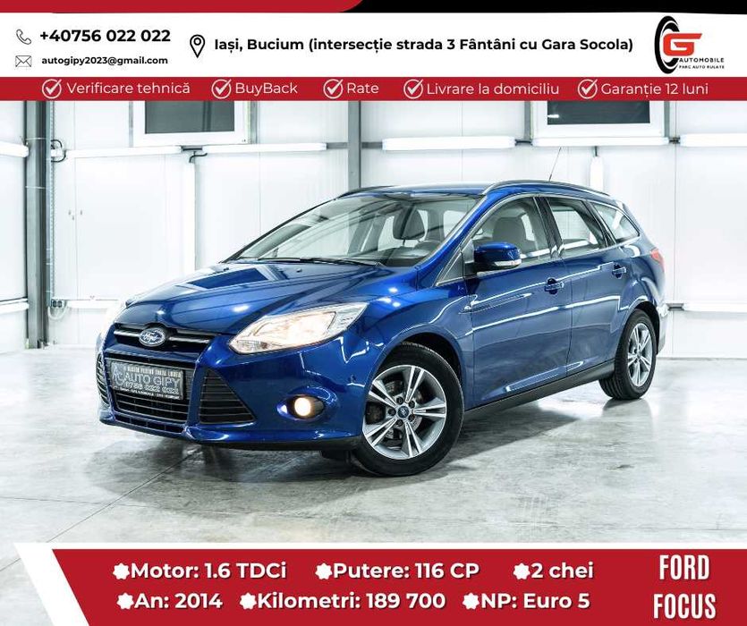 FORD FOCUS Fab06.2014 Diesel116CP Parbriz Scaune Încălzite Climatronic