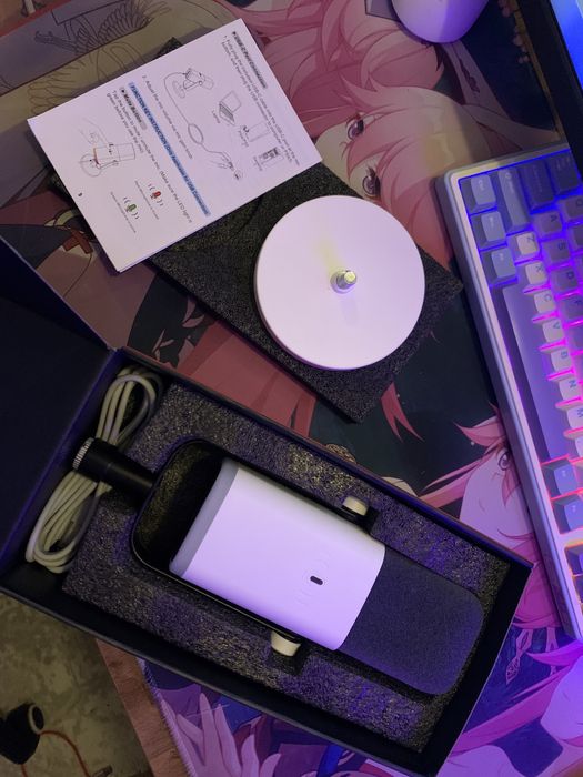 Микрофон Fifine Am8 White + пантограф для микрофона