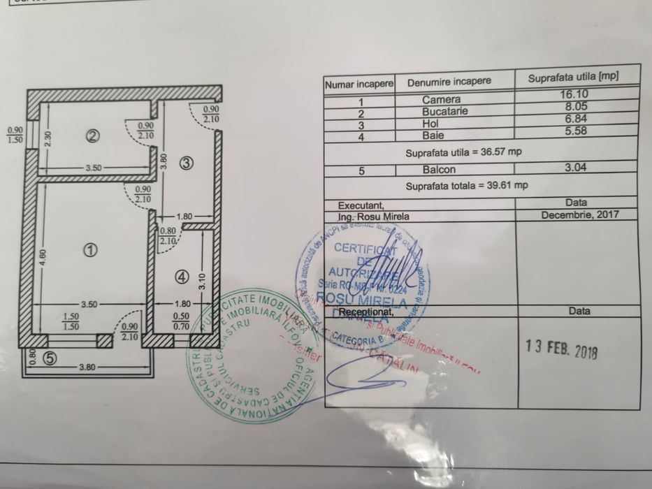 Vand garsoniera in sat Rosu, comuna Chiajna 40 mp