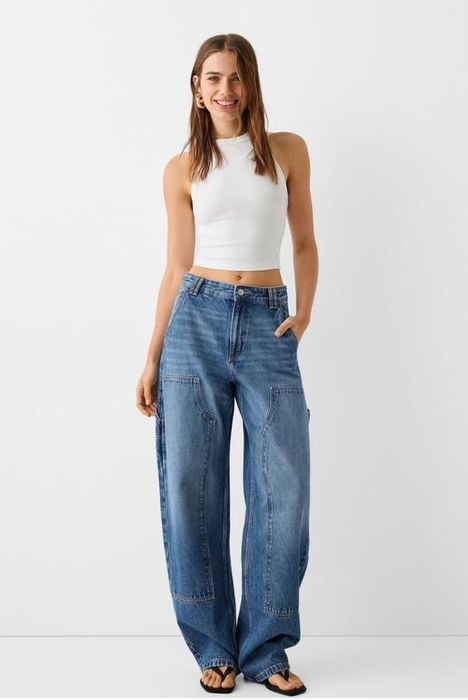 BERSHKA широки дънки