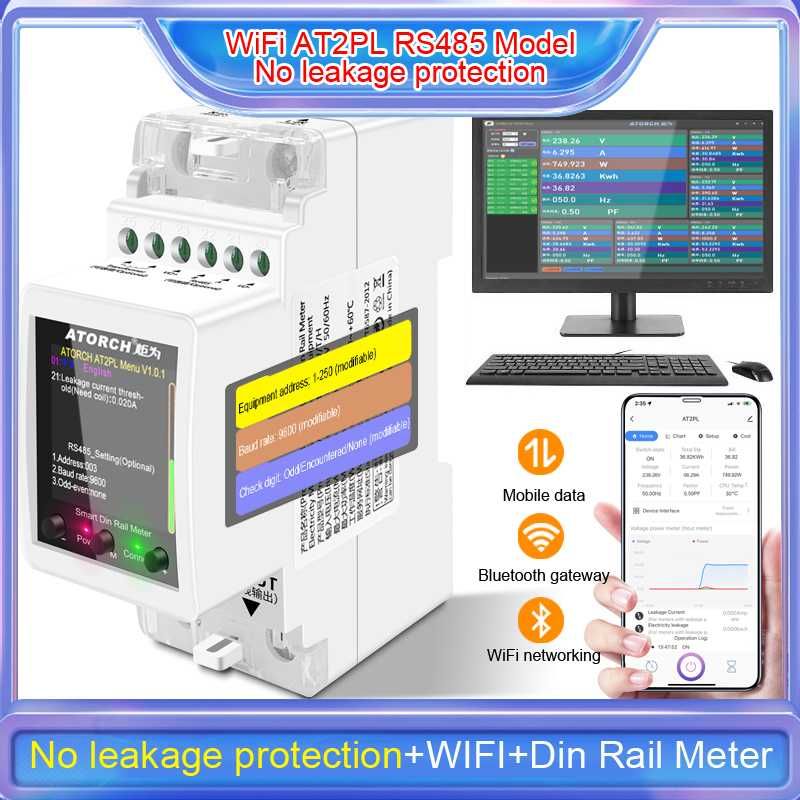 100A Двутарифен Wi-Fi електромер с RS485  и изнесен датчик