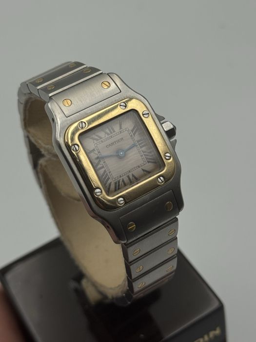 Cartier Santos Galbe Lady Quarz 24 mm Aur otel