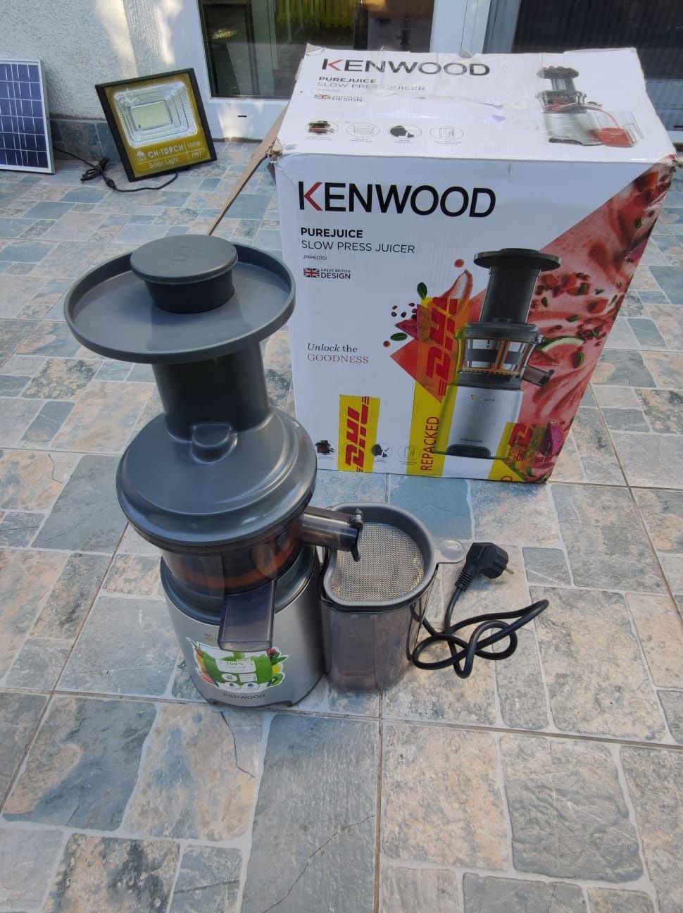 Storcator fructe si legume KENWOOD PureJuice JMP600SI, 1l, 150W, 2 tre