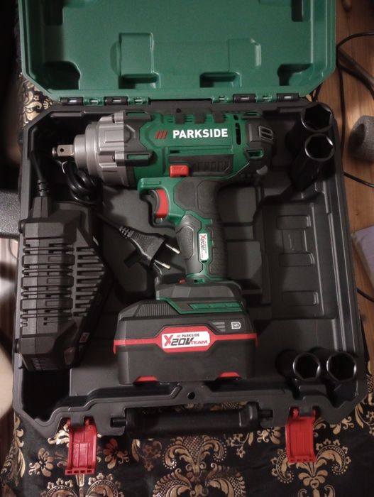 Ударен гайковерт парксайд parkside нов в гаранция с батерия и зарядно