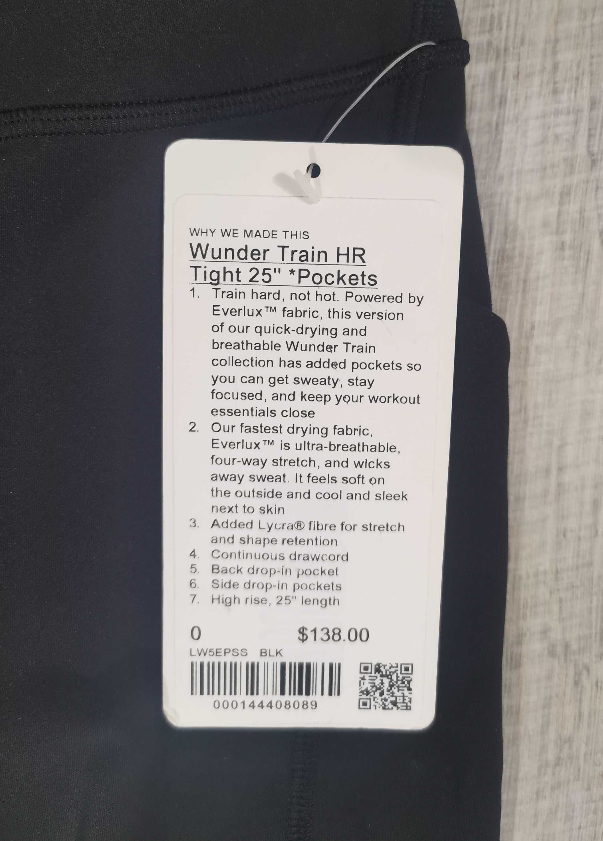 Colanti Lululemon Wunder Train HR Tight 25” With Pockets noi  0 si 14