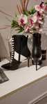 Botine dama negre ecopiele si paiete!