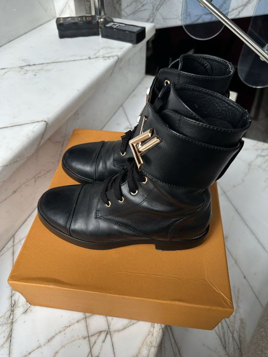 Дамски ботуши Louis vuitton естествена кожа 37 номер промо цена