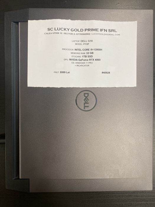 DELL G18 Intel CORE i9-13900H,32 GB ram, 1 TB SSD, Nvidia 4060, #40924