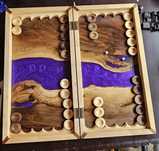 Joc table handmade rășină epoxidica nuc frasin