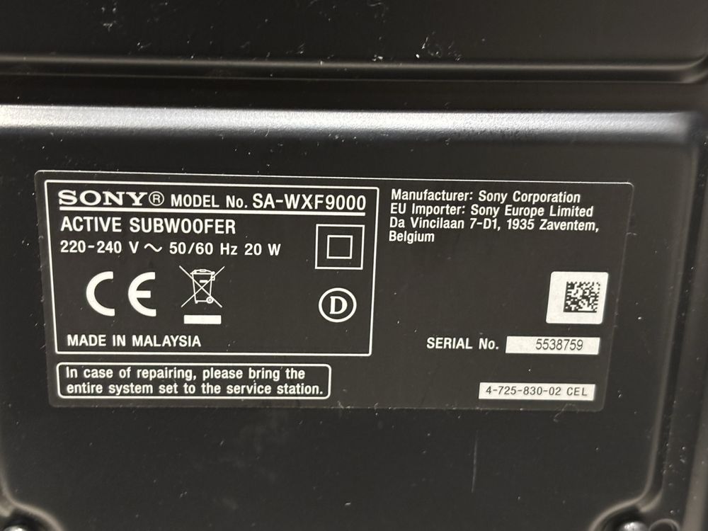 MDM vinde: Soundbar Sony HT-FX9000, 2.1, Negru.